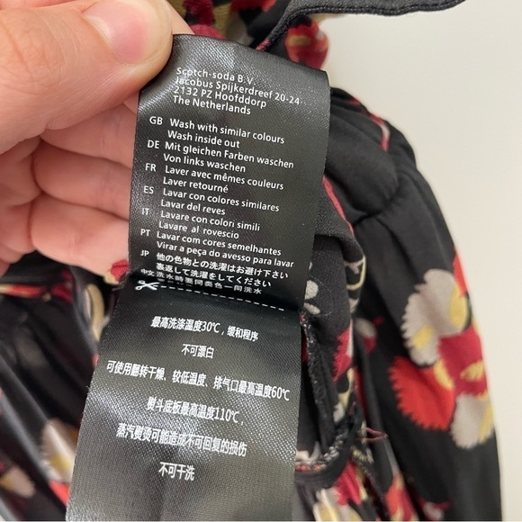 [S] Scotch & Soda Sleeveless Open Back Lightweight Floral Maxi Dress Ruffled Hem - Picture 11 of 12